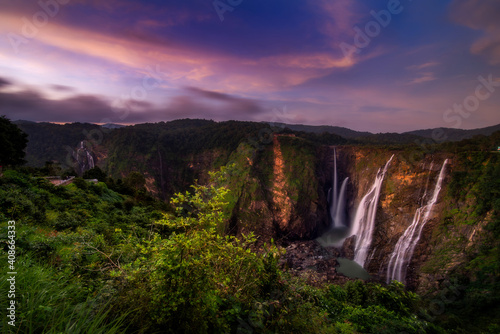 Jog Falls is a waterfall on the Sharavati river located in the Western Ghats Sagara taluk, Shimoga district. It is the second highest plunge waterfall in India.
