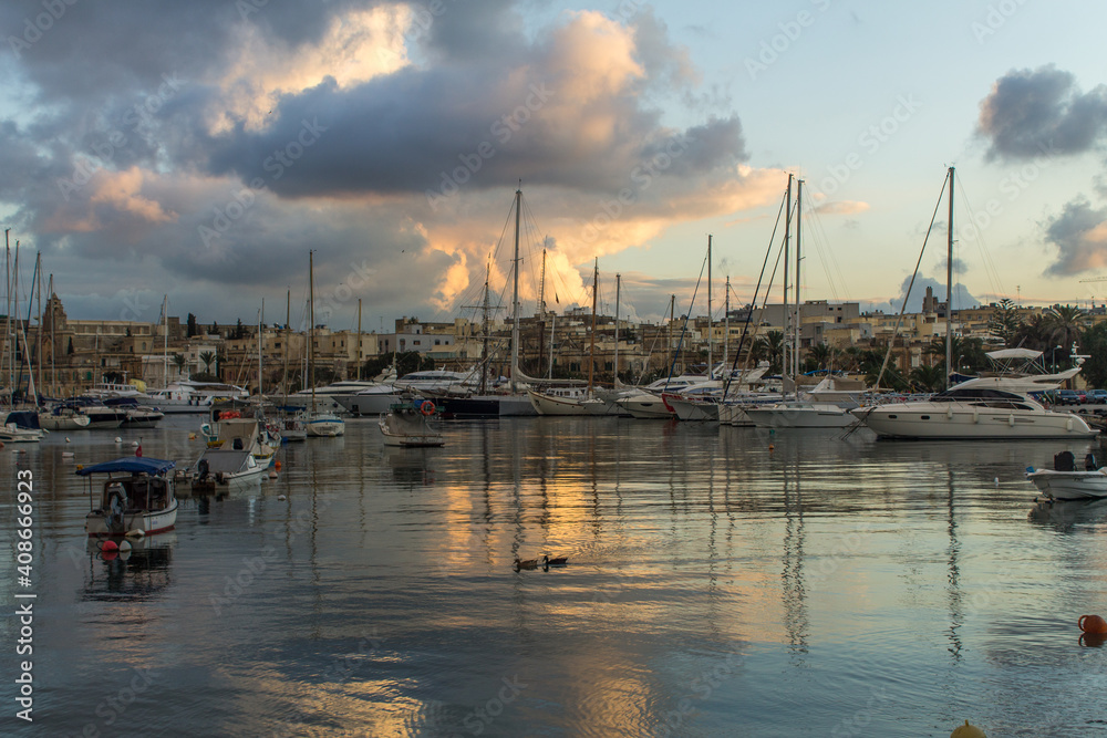 Dramatic sky over Gozo, Malta