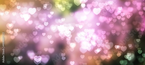 Valentine background with light bokeh