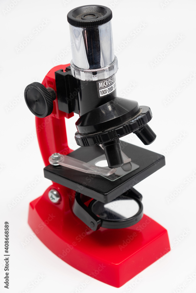 Red microscope for Science and education Red microscope for Science and education