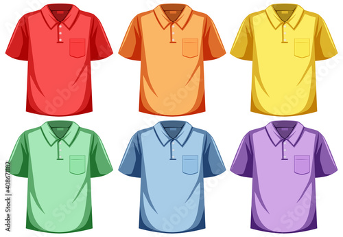 Set of polo shirt different color