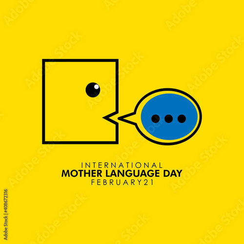 International Mother Language Day. Background design template. February 21