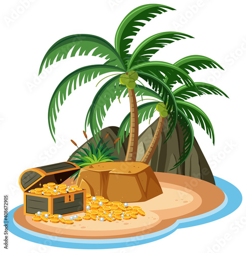 Treasure on the island isolated