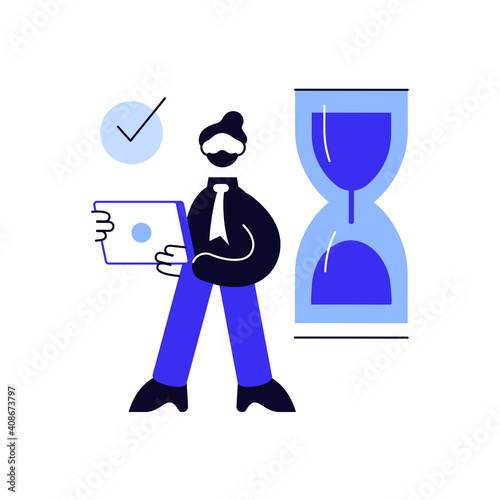 Concept of successful task completion, organize effective plan