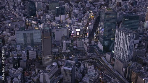 Wallpaper Mural 東京渋谷上空エアリアル Torontodigital.ca