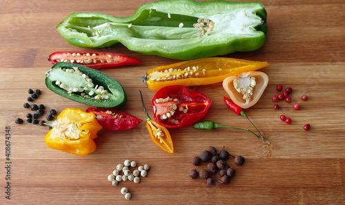 Many different kinds of  pepper, São Paulo, Brazil