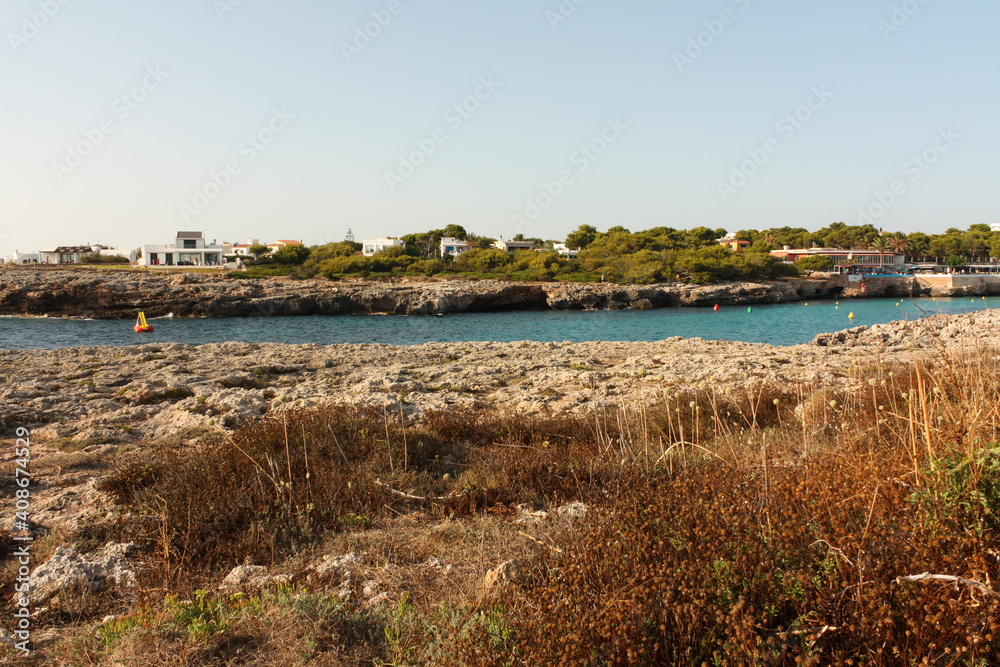 Cala Blanca landscape, Menorca, Balearic Islands, Spain