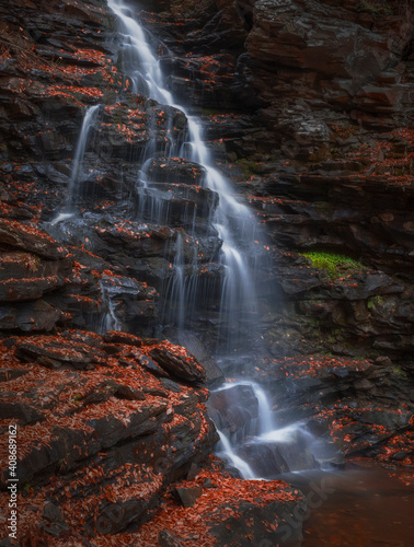 waterfall in the autumn