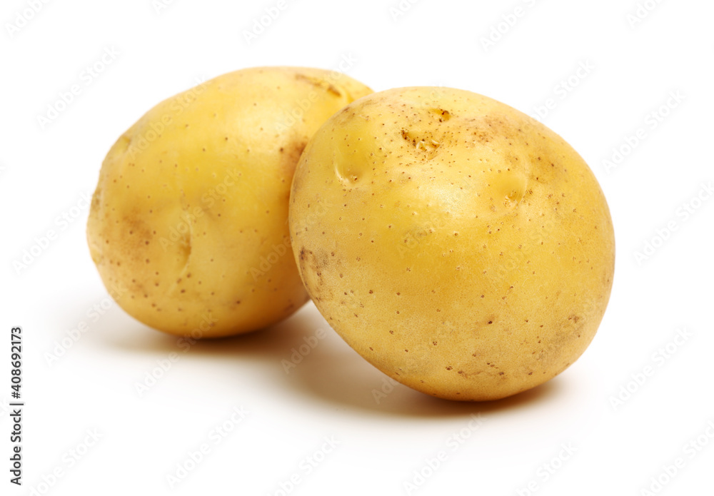 New potato isolated on white background New potato isolated on white background