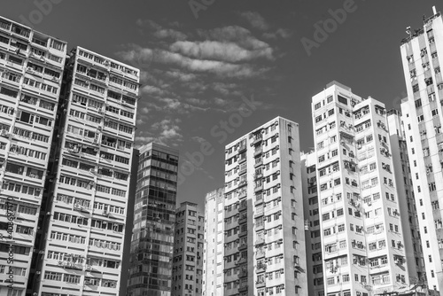 High rise residential building in Hong Kong city