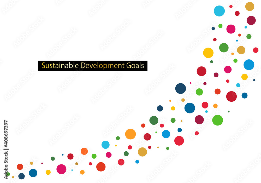 SDGs RGB指定色（スウォッチ付）ドットライン - obrazy, fototapety, plakaty 