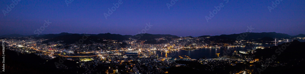 稲佐山からの長崎市街地夜景　世界新三大夜景