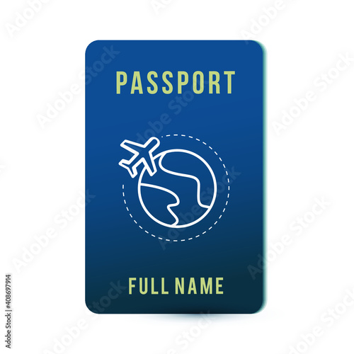 Vector international passport cover template. Eps10 vector illustration.