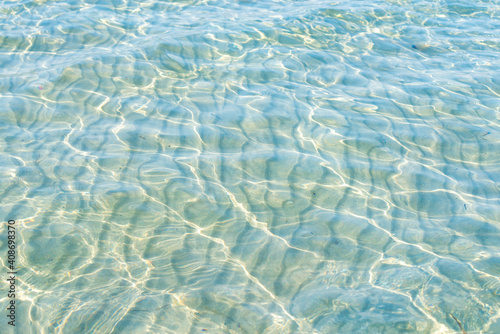 Caribbean turquoise water beach reflection aqua perspective background