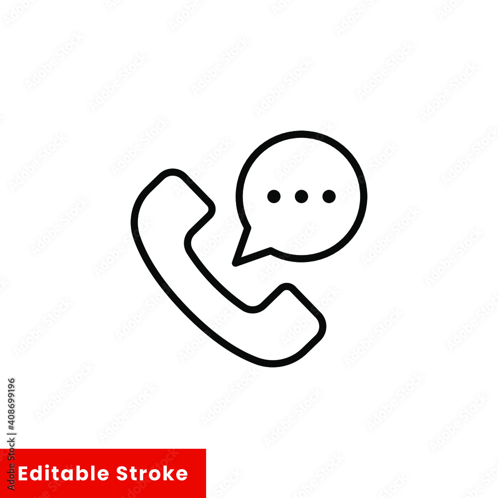 Fototapeta premium Help and support icon. Simple line style for web template and app. Call center, assist, service, contact, phone, computer, info, vector illustration design on white background. Editable stroke EPS 10