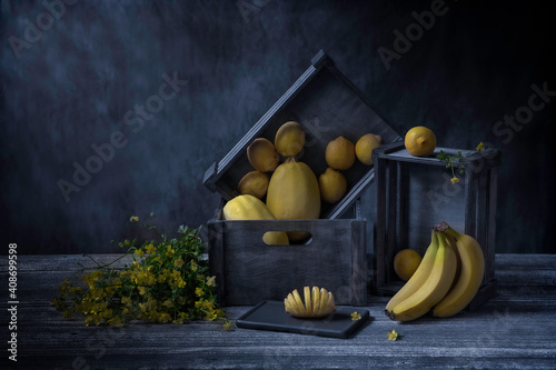 still life with fruits