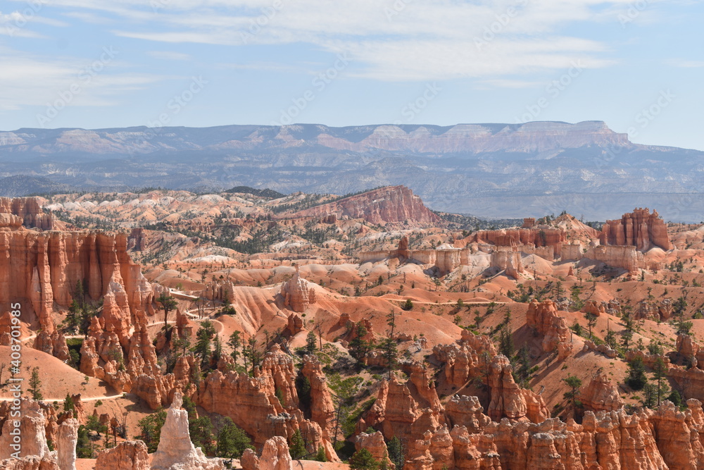A vast valley of Bryce Canyon National Park in Utah.