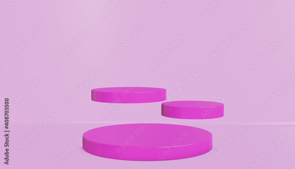 Circle podium minimal pink color Circle podium minimal pink color