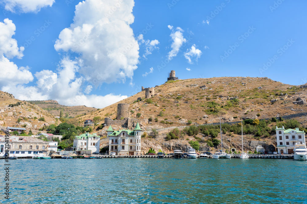 City landscape of Crimea and the Black Sea coast Resort town