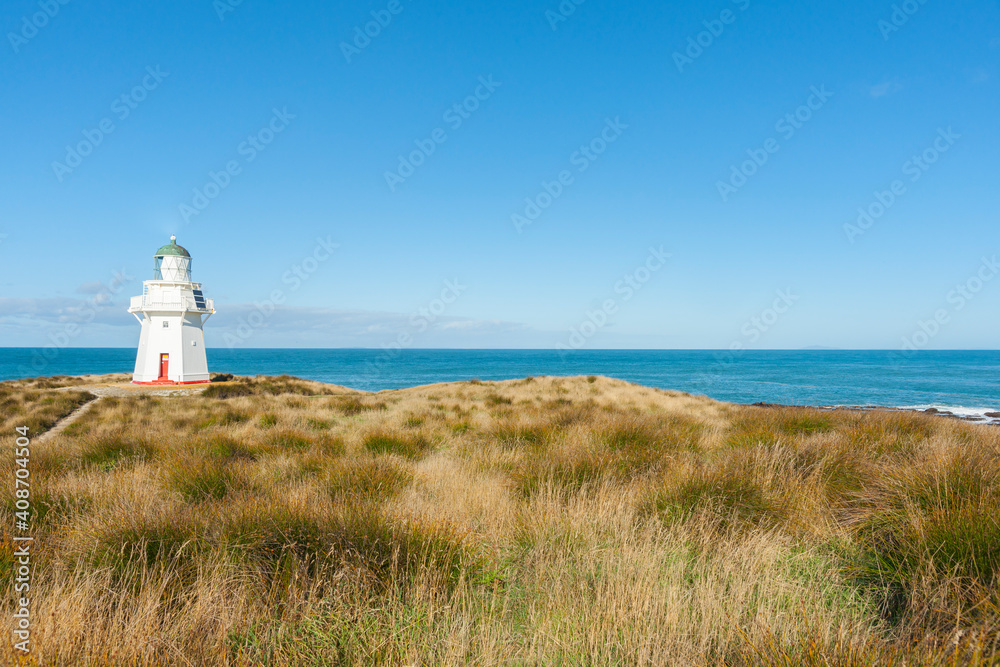 Lighthouse and coastal scenery