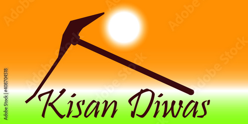 Kisan Diwas vector illustration December 23.