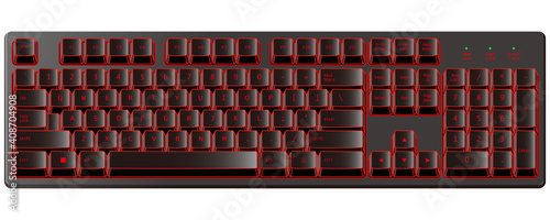 カッコいいハイセンスな黒赤色のゲーミングキーボード