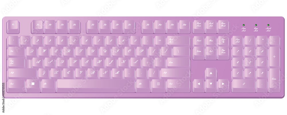 おしゃれで可愛いピンク色のゲーミングキーボード Stock Vector Adobe Stock