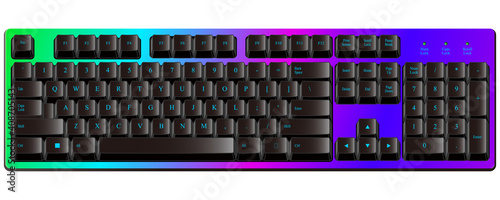 カッコいいハイセンスなレインボーカラーのゲーミングキーボード