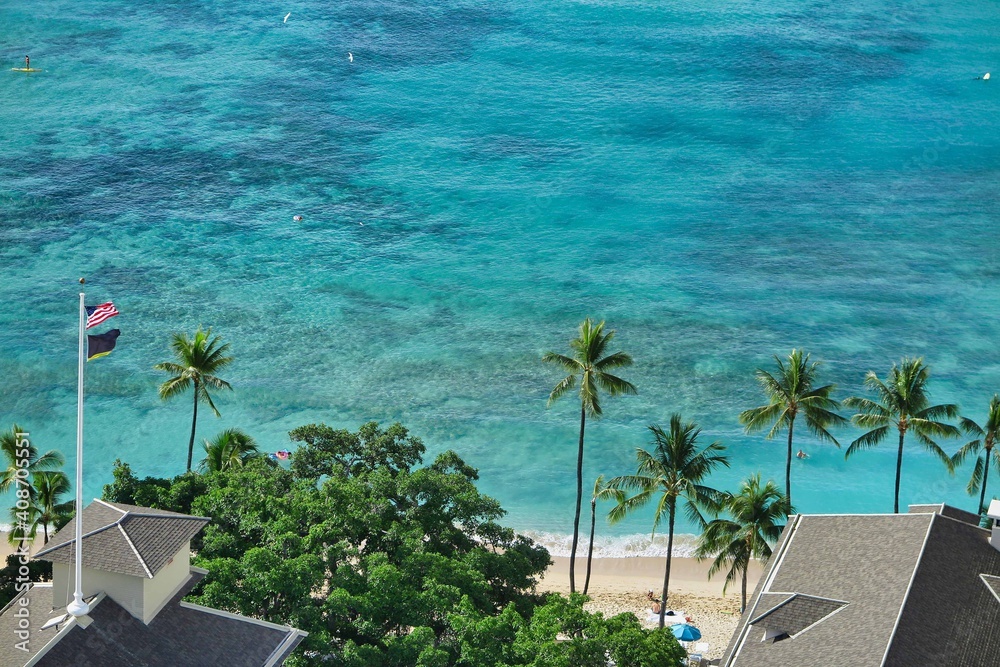 Fototapeta premium Waikiki Beach Honolulu Hawaii