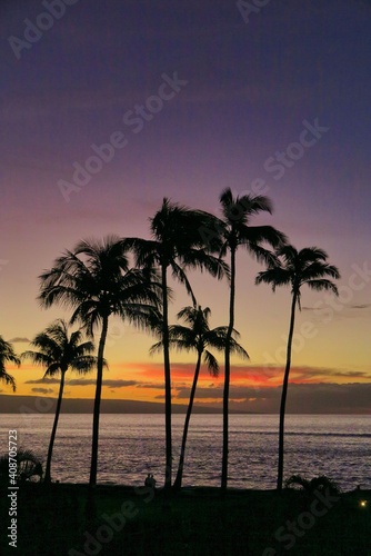 sunset on the beach, Maui Hawaii