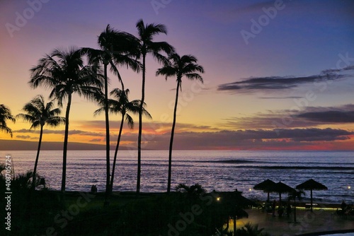 sunset on the beach, Maui Hawaii