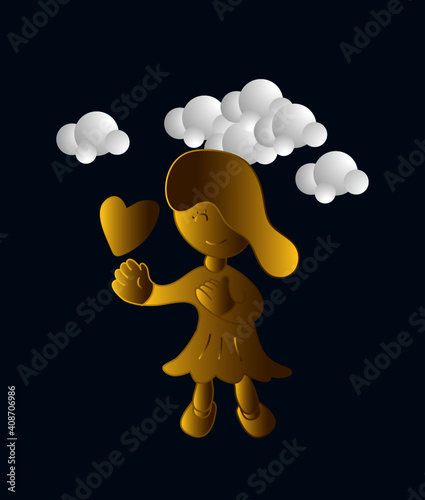 Self healing, recovery flat vector illustration, background for mental illness concept