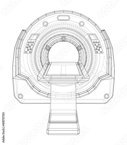 3d illustration of a MRI machine