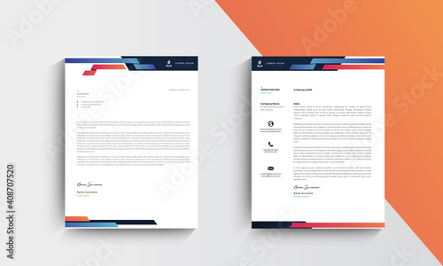 Modern letterhead Template Design. vector