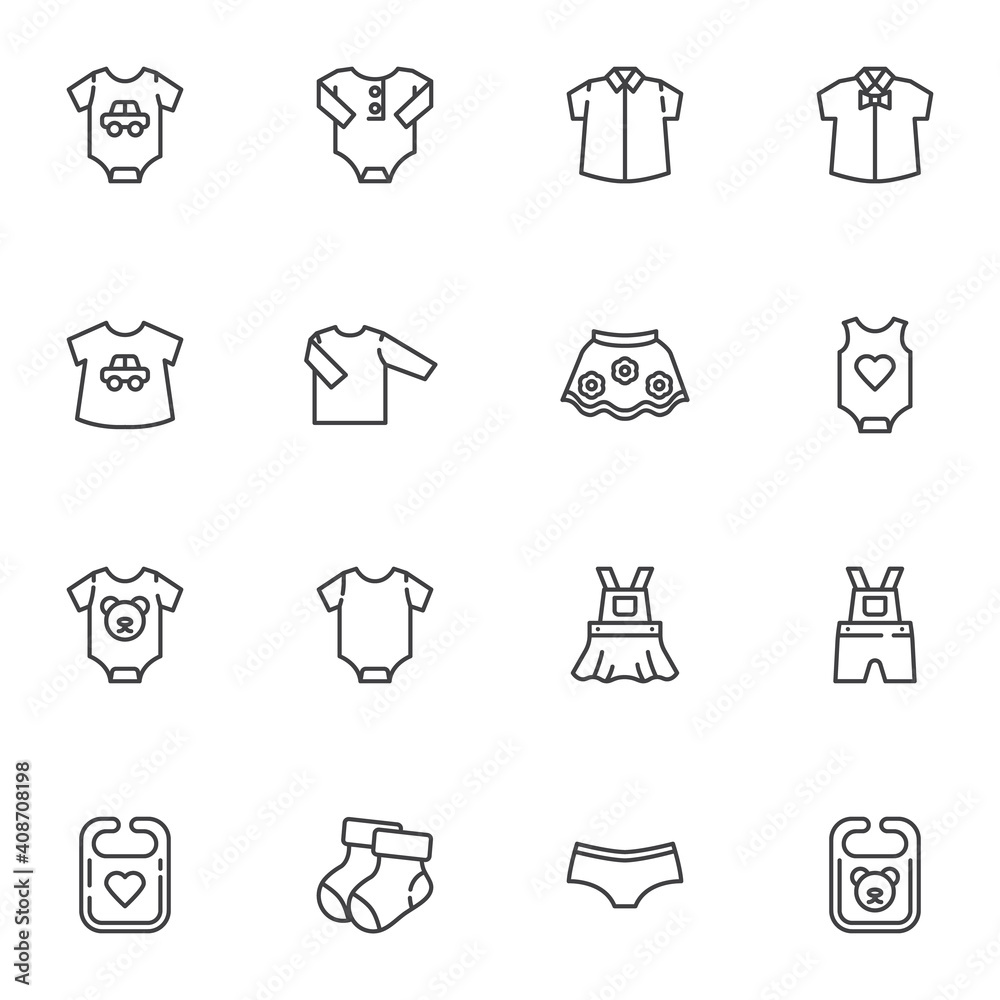 Child Baby Socks Icon Vector Outline Illustration - Stock