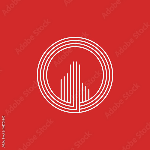 Vector illustration of a logo design forming letters and symbols
