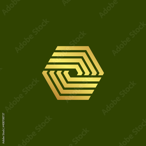 Vector illustration of a logo design forming letters and symbols
