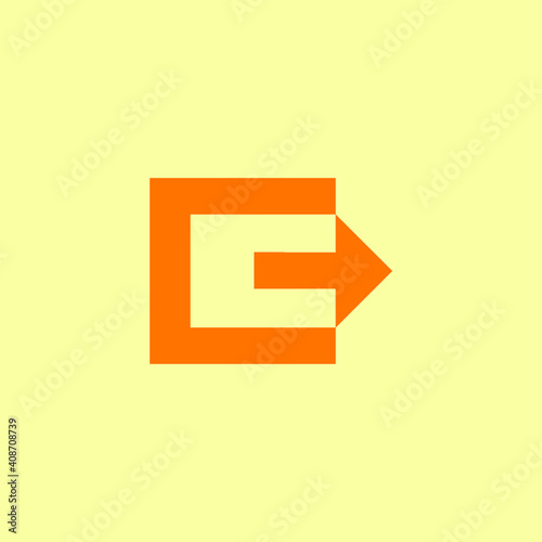 Vector illustration of a logo design forming letters and symbols