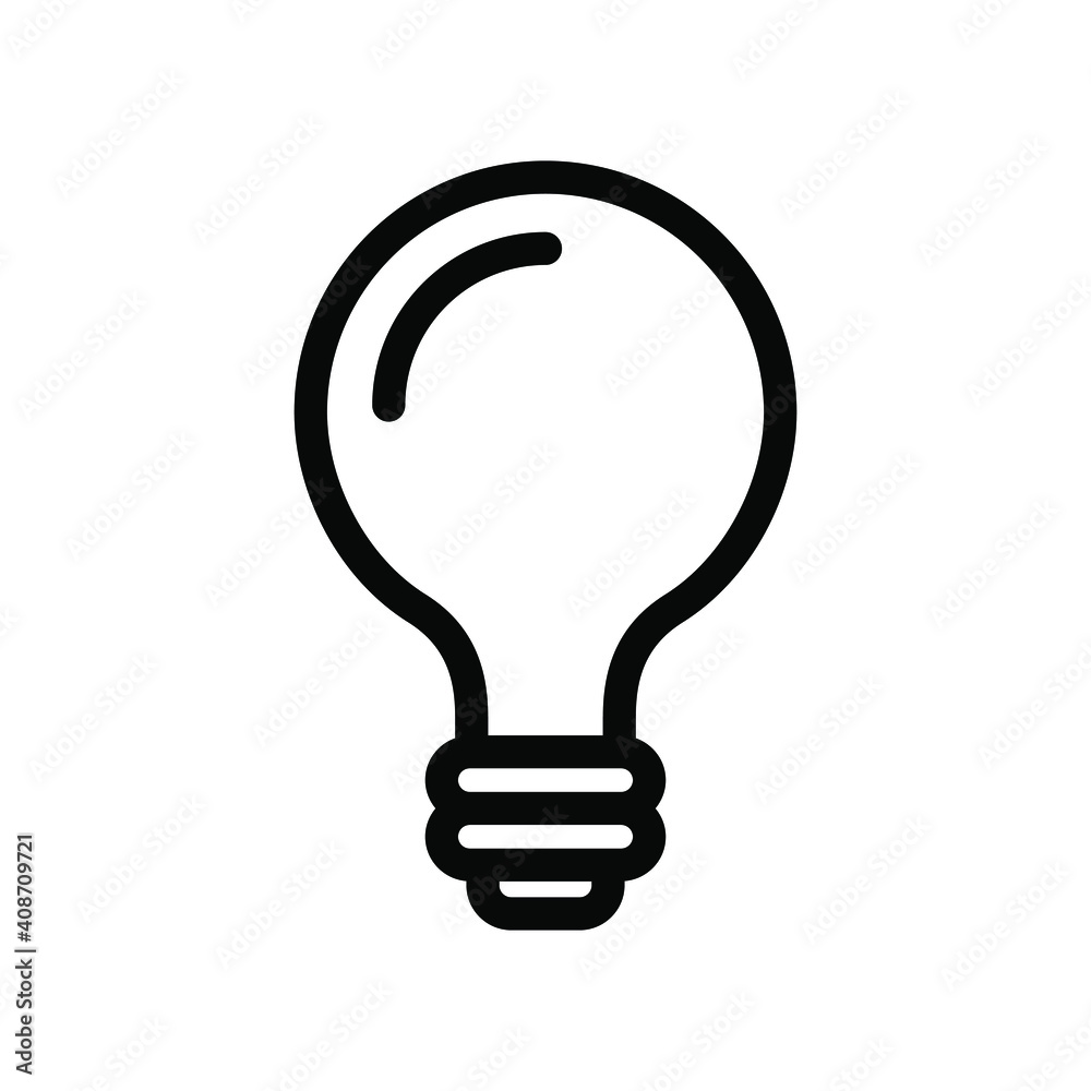 Lightbulb icon vector graphic illustration Lightbulb icon vector graphic illustration