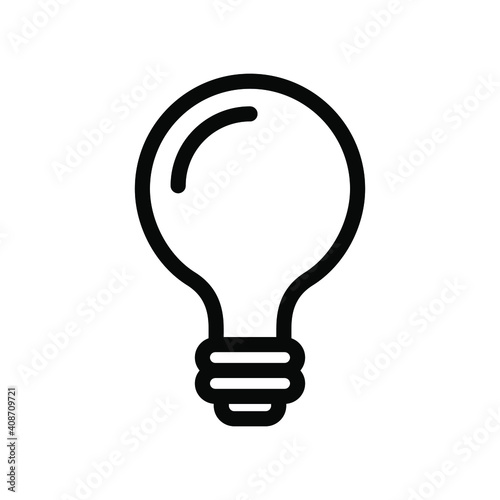 Lightbulb icon vector graphic illustration