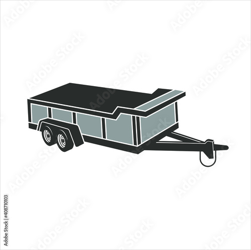 illustration of trailers to transport goods.