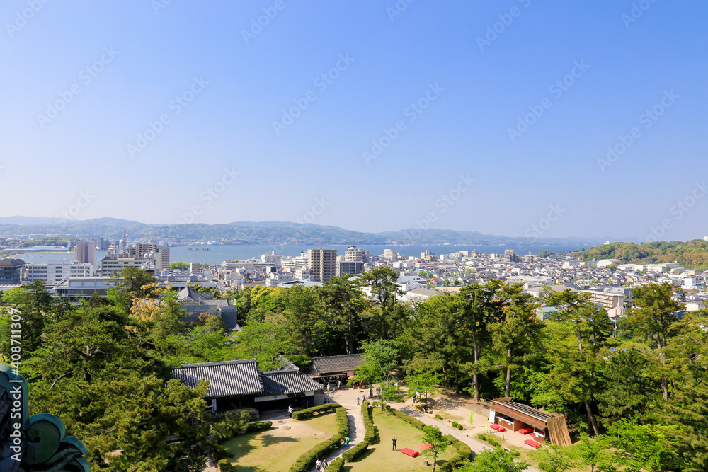 松江城 天守閣からの眺め