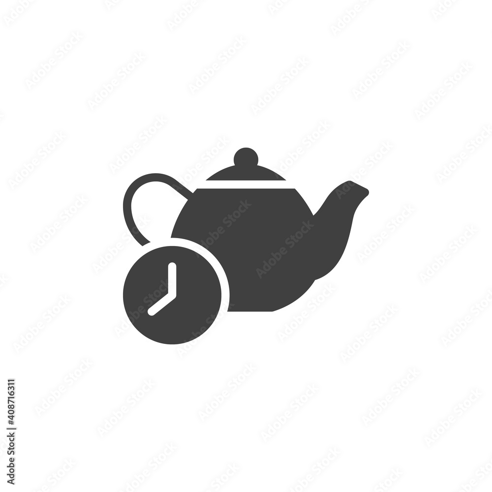 Tea brewing time vector icon. filled flat sign for mobile concept and web design. Tea brew instruction glyph icon. Symbol, logo illustration. Vector graphics Tea brewing time vector icon. filled flat sign for mobile concept and web design. Tea brew instruction glyph icon. Symbol, logo illustration. Vector graphics