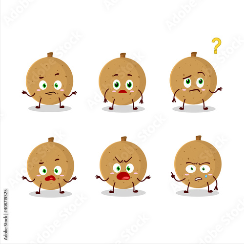 Cartoon character of longan with what expression