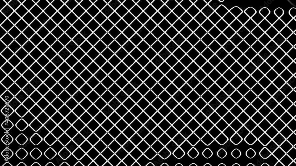 geometric dynamic background. Abstract CGI motion background with black and white grid animation in perfect seamless loop. Black background, futuristic technology. Abstract squares from black white geometric dynamic background. Abstract CGI motion background with black and white grid animation in perfect seamless loop. Black background, futuristic technology. Abstract squares from black white