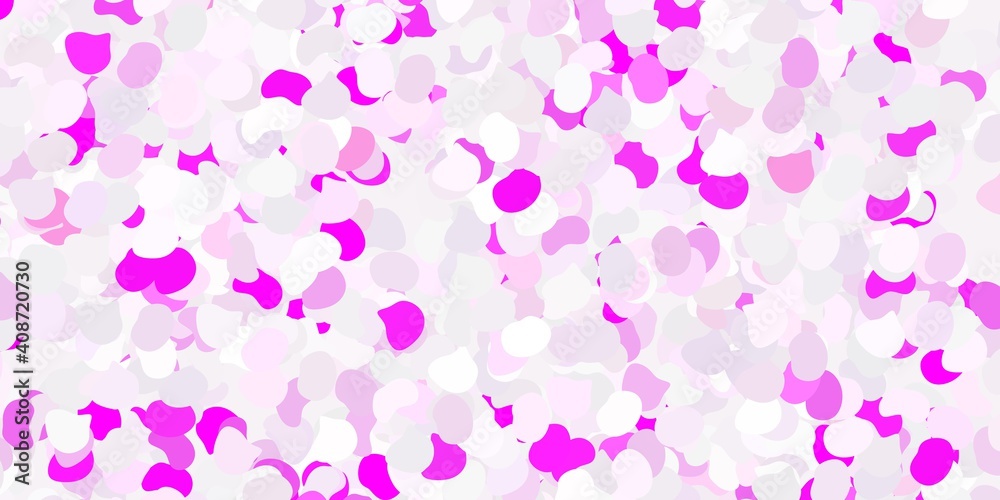 Light purple, pink vector backdrop with chaotic shapes.