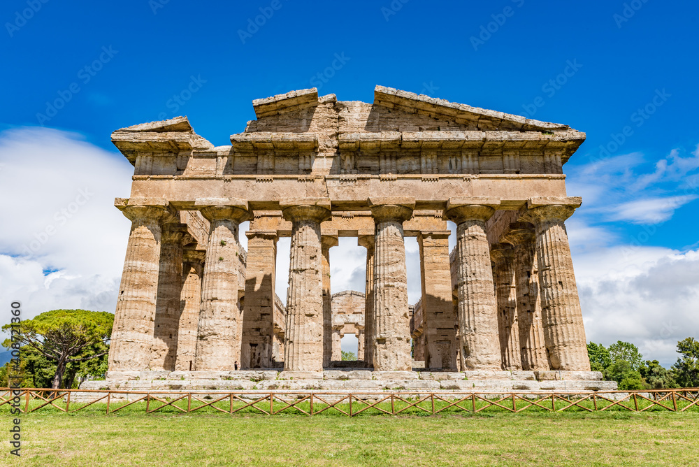 The Second Temple of Hera (or Temple of Neptune) in Paestum. Italy