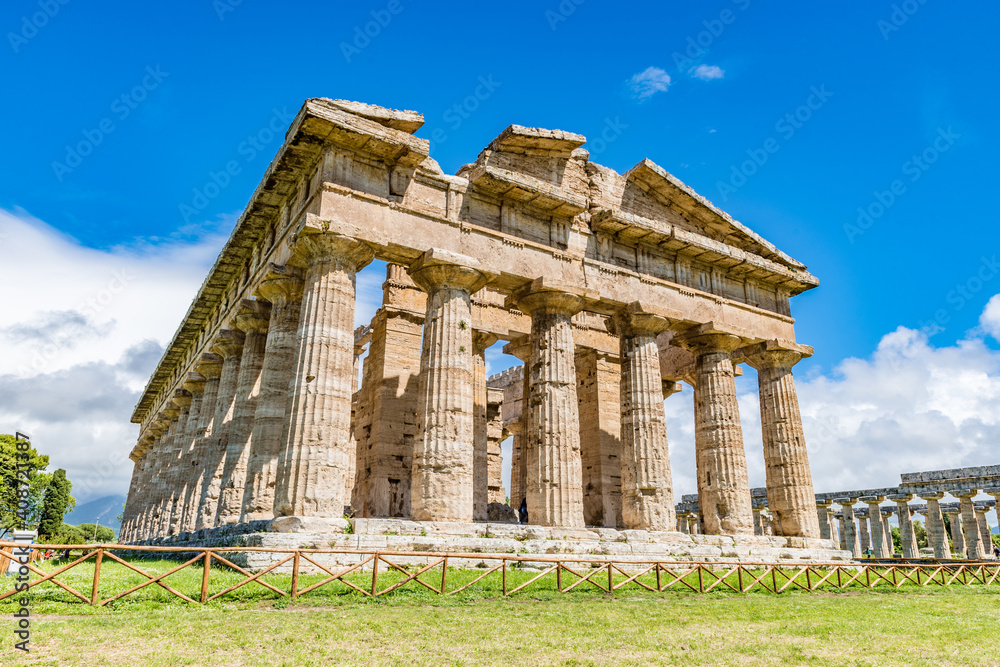 The Second Temple of Hera (or Temple of Neptune) in Paestum. Italy