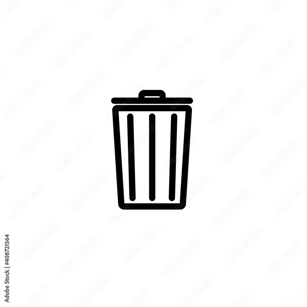 Delete icon-garbage, trash can, rubbish basket vector line icon, simple linear pictogram Delete icon-garbage, trash can, rubbish basket vector line icon, simple linear pictogram