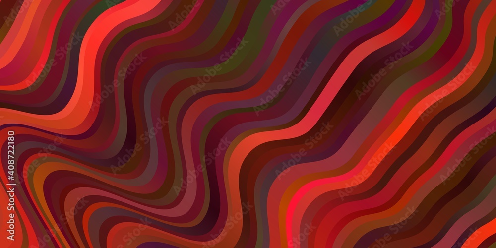 Dark Red vector background with lines.